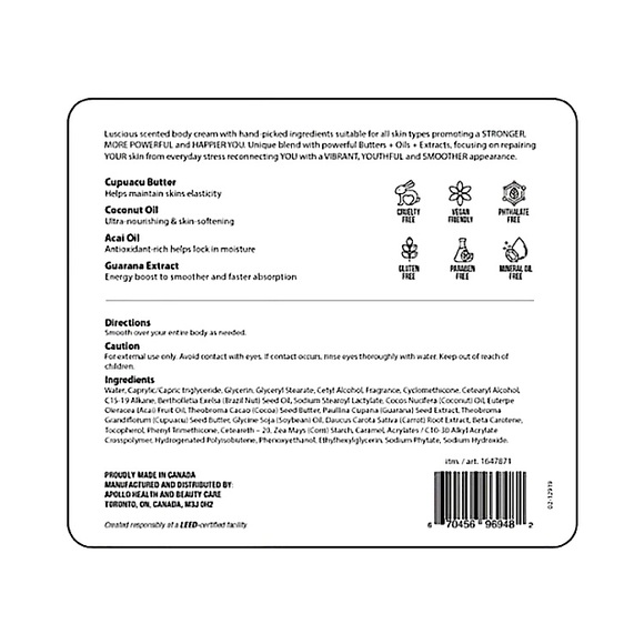 Nutrius Brazilian Body Butter Cream Pack of 2 Hand & Body Cream New NIP NWT - Picture 8 of 10